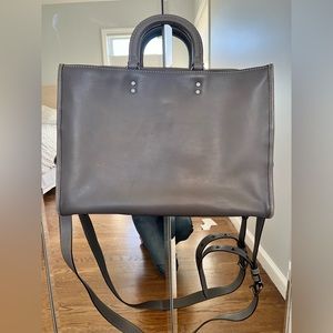 Coach 1941 Rogue Laptop Bag in Grey Glove Tanned Smooth Leather